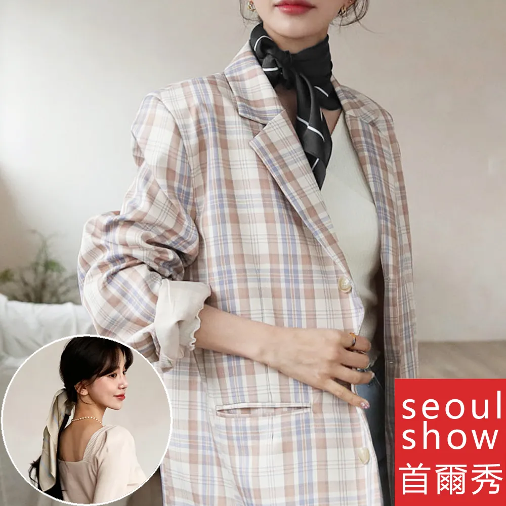 seoul show首爾秀 素面拼色方巾仿蠶絲頭巾領巾雪紡圍巾仿真絲絲巾 歷史價格詳細信息