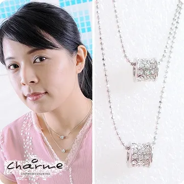 【Charme】晶漾幾何系列二 奢華風情人時尚對鍊組 歷史價格詳細信息