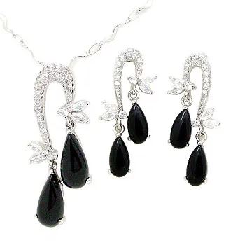 【Charme】黑瑪瑙流蘇中國風 項鍊耳環套組 歷史價格詳細信息