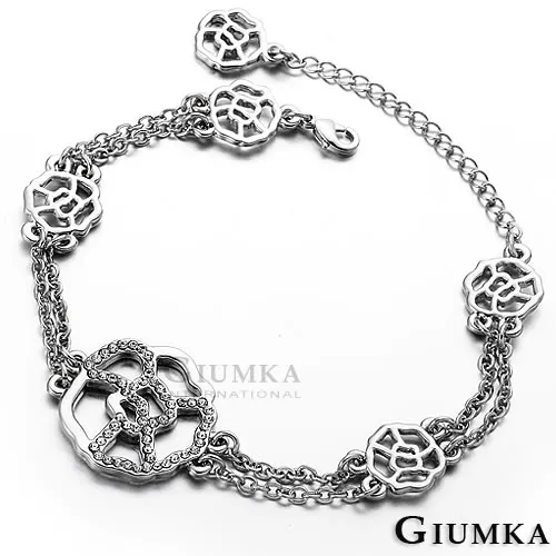 GIUMKA 玫瑰花語腳鍊 精鍍正白K 銀色款 ML06010-1 歷史價格詳細信息