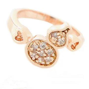 【Charme】 開運系~小蝴蝶結垂粉色水晶~玫瑰金 戒指 歷史價格詳細信息