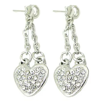 【Charme】韓國進口 星月桃心水晶鑽 耳環 歷史價格詳細信息