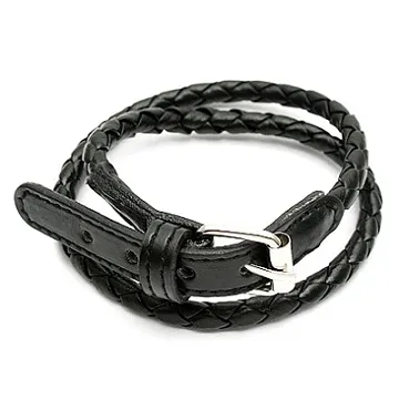 【Charme】 個性時尚皮質編織皮带樣式手鍊 卡其色 歷史價格詳細信息