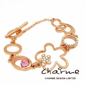 【Charme】鏤空花朵水晶鑽仿珠 耳環 黑金 歷史價格詳細信息