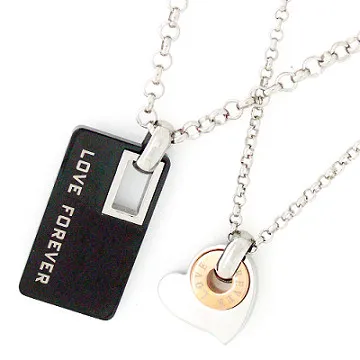 Charme 316L鋼 愛是Love 時尚情人對鍊 歷史價格詳細信息