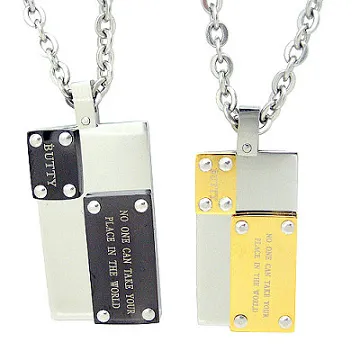 Charme 316L鋼 愛是Love 時尚情人對鍊 歷史價格詳細信息