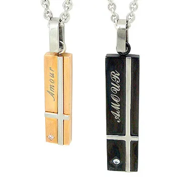 Charme 316L鋼 愛是Love 時尚情人對鍊 歷史價格詳細信息