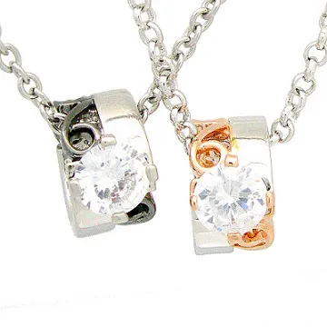 【Charme】  白K飾 愛戀永恆之間  情人時尚對鍊 歷史價格詳細信息