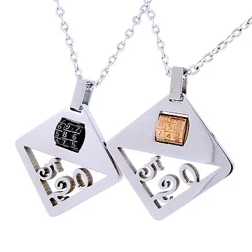 Charme 316L鋼 愛是Love 時尚情人對鍊 歷史價格詳細信息