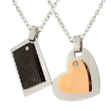 Charme 316L鋼 愛是Love 時尚情人對鍊 歷史價格詳細信息