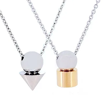 【Charme】愛的蔓延 白k飾時尚情人對鍊 歷史價格詳細信息