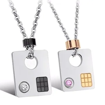 【Charme】愛的蔓延 白k飾時尚情人對鍊 歷史價格詳細信息