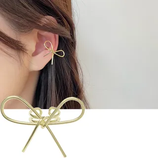 Charme 韓國新品 簡約蝴蝶結造型一字夾 金色 歷史價格詳細信息