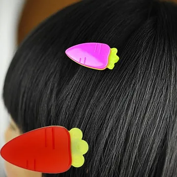 Charme 可愛童趣風胡蘿蔔撞色造型鴨嘴夾 L07 歷史價格詳細信息