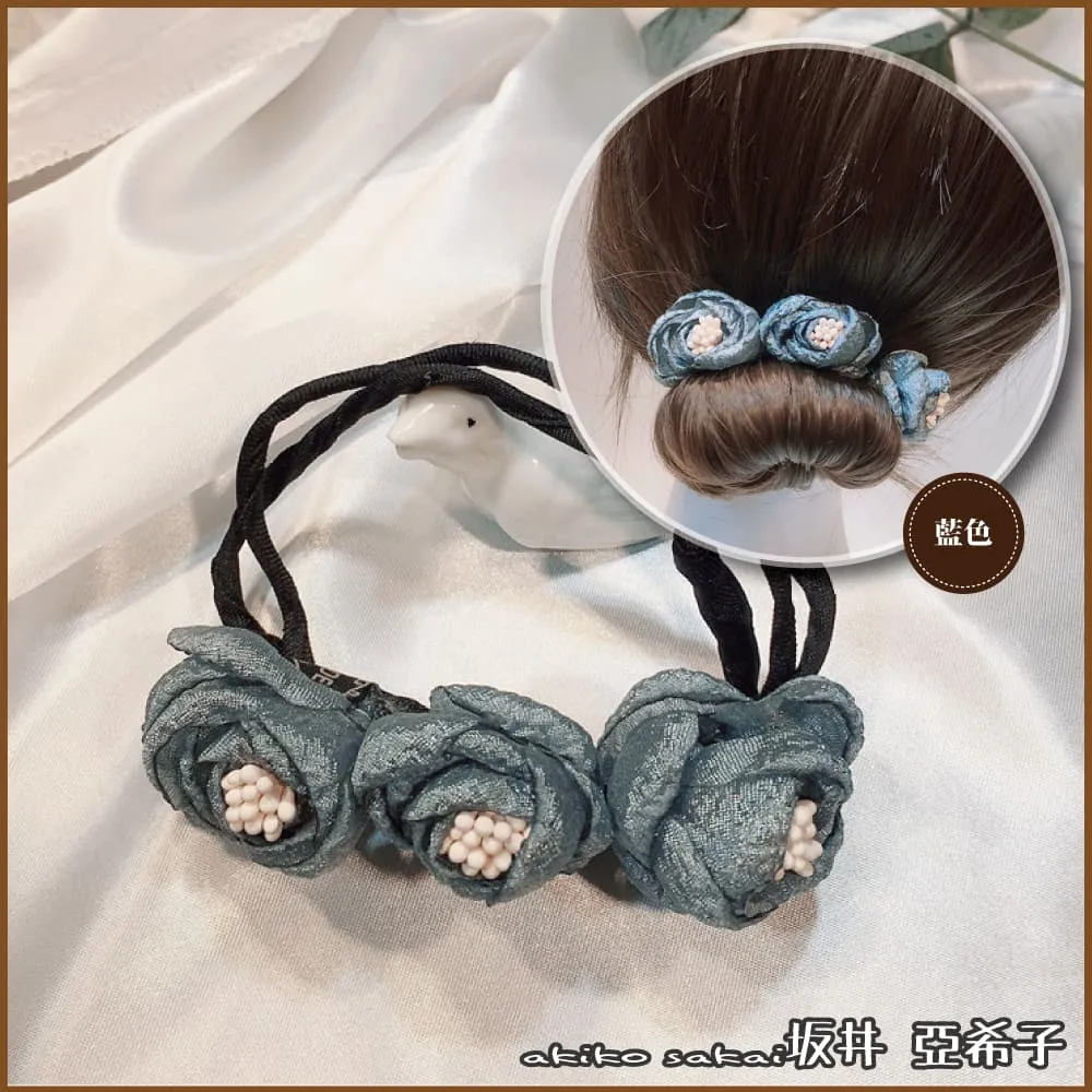 『坂井．亞希子』含苞待放雪紡碎花造型盤髮器 歷史價格詳細信息