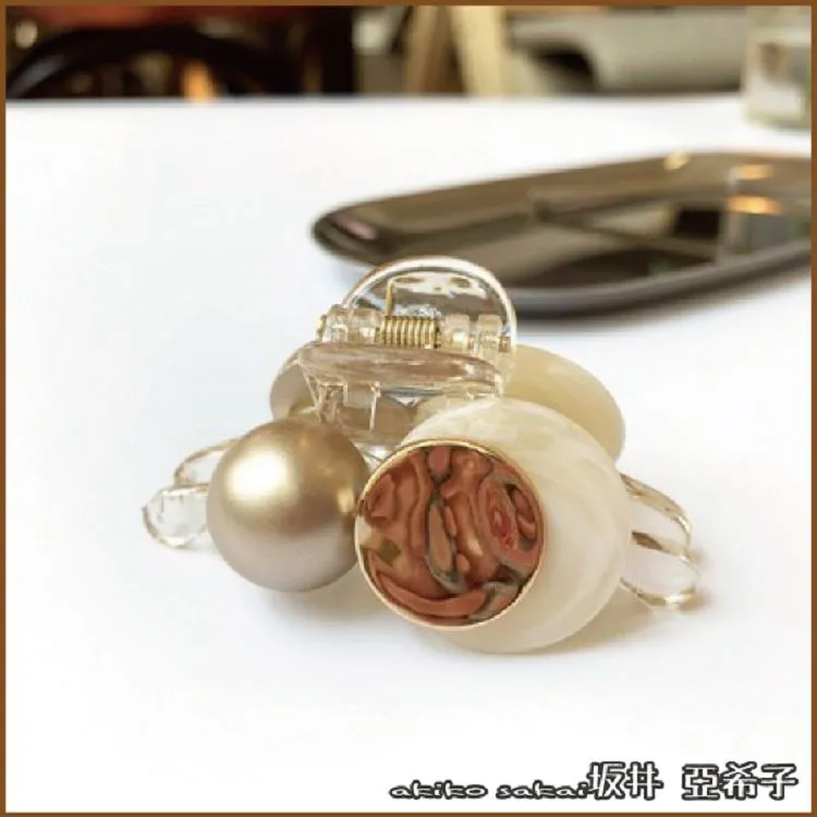 『坂井．亞希子』日系森林風清新網紗珍珠造型髮圈 歷史價格詳細信息