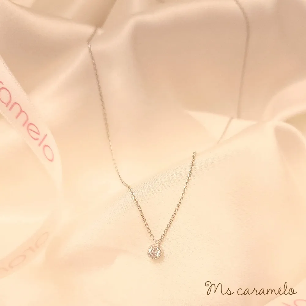 【焦糖小姐 Ms caramelo】925純銀 鋯石+和田玉石 銅錢鋯石項鍊 歷史價格詳細信息