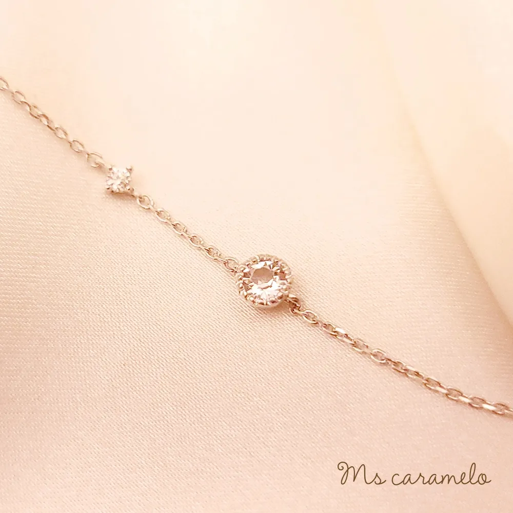 【焦糖小姐 Ms caramelo】925純銀 鋯石&貝珠 項鍊 歷史價格詳細信息