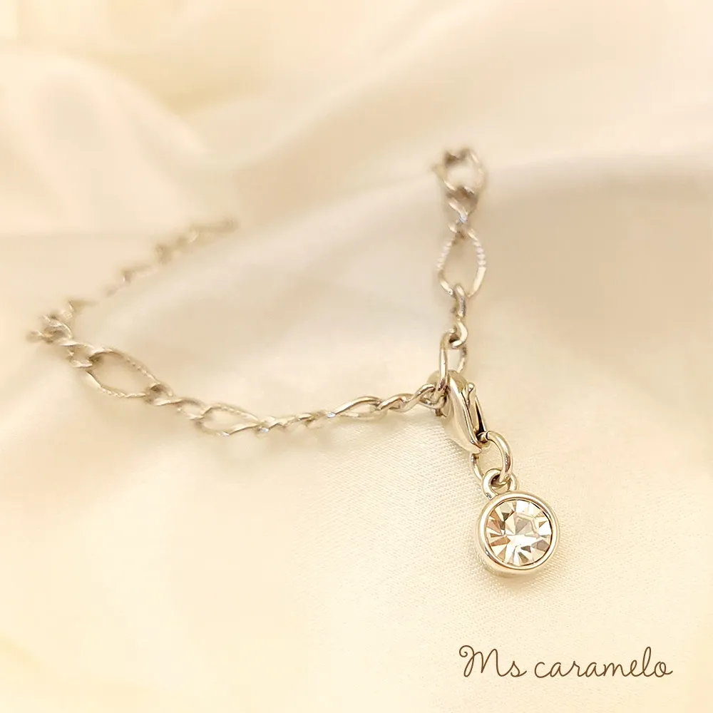 【焦糖小姐 Ms caramelo】藍水晶手鍊 10月誕生石 (K白款) 歷史價格詳細信息