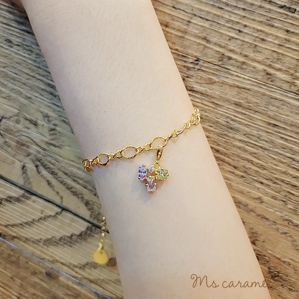 【焦糖小姐 Ms caramelo】彩色鋯石 貝珠 Fancy 項鍊 歷史價格詳細信息