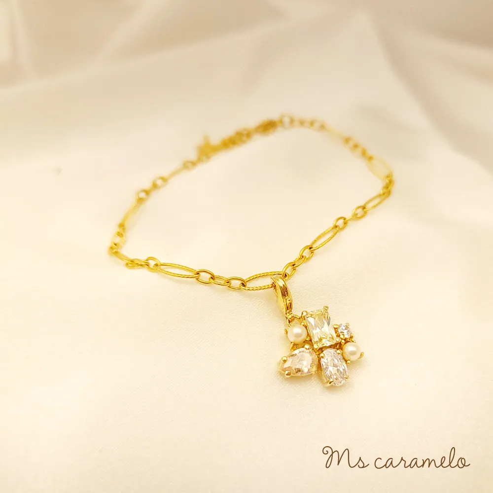 【焦糖小姐 Ms caramelo】為你帶來好運氣 綠水晶項鍊 青水晶項鍊 (K黃款) 歷史價格詳細信息