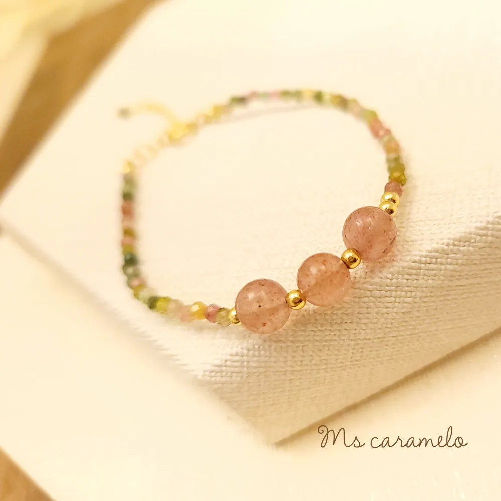 【焦糖小姐 Ms caramelo】藍水晶手鍊 10月誕生石 (K白款) 歷史價格詳細信息