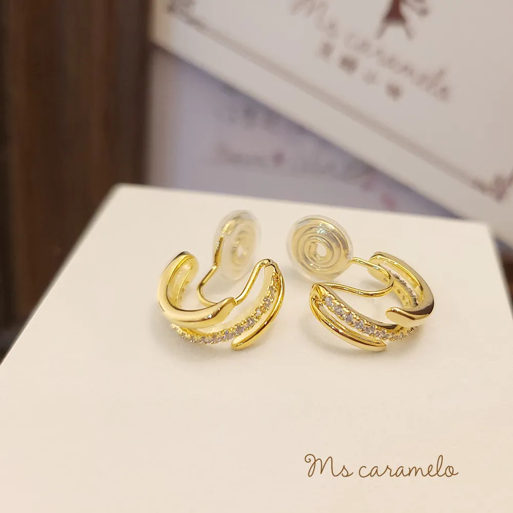 【焦糖小姐 Ms caramelo】夾式 鋯石耳環 歷史價格詳細信息