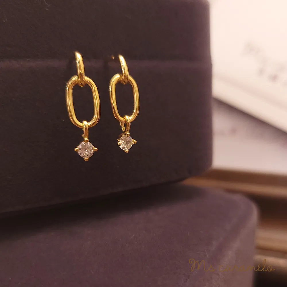 【焦糖小姐 Ms caramelo】925純銀 鋯石耳環 歷史價格詳細信息