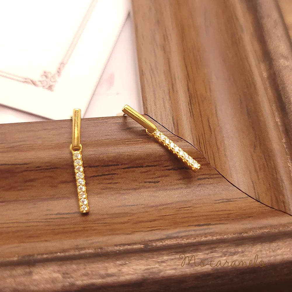 【焦糖小姐 Ms caramelo】925純銀 鋯石耳環 歷史價格詳細信息