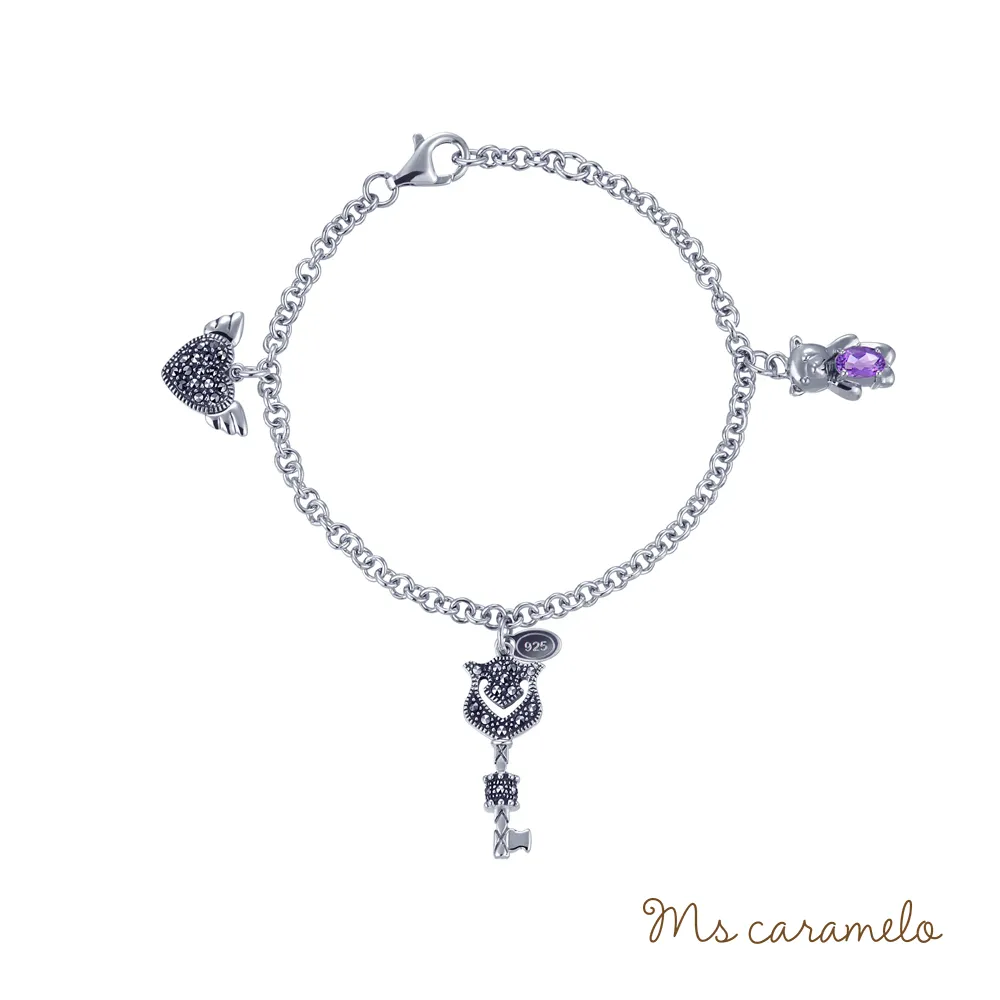 焦糖小姐-Ms-caramelo-925銀鍍K白 碧璽項鍊(黃水晶 黑剛玉 石榴石項鍊) 歷史價格詳細信息