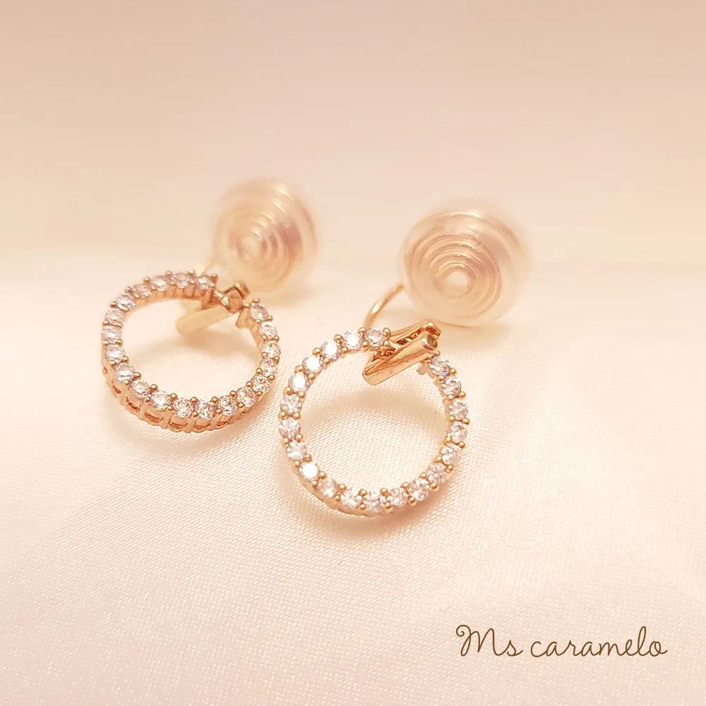 【焦糖小姐 Ms caramelo】夾式 鋯石耳環 歷史價格詳細信息