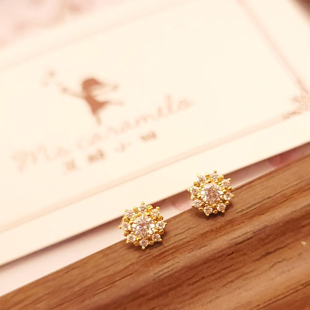 【焦糖小姐 Ms caramelo】 925純銀鍍K黃 鋯石耳環(貝珠耳環) 歷史價格詳細信息