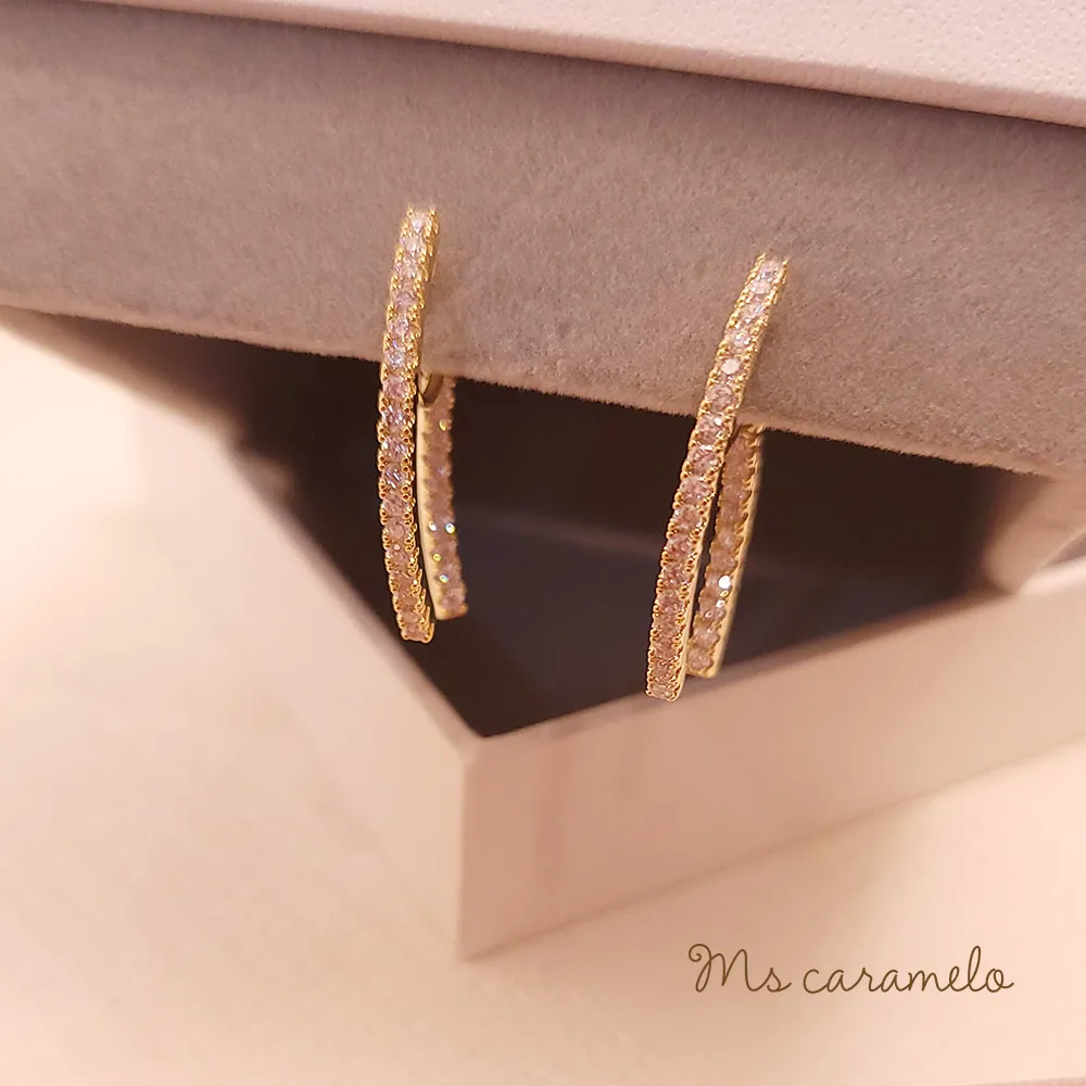 【焦糖小姐 Ms caramelo】夾式 鋯石耳環 歷史價格詳細信息