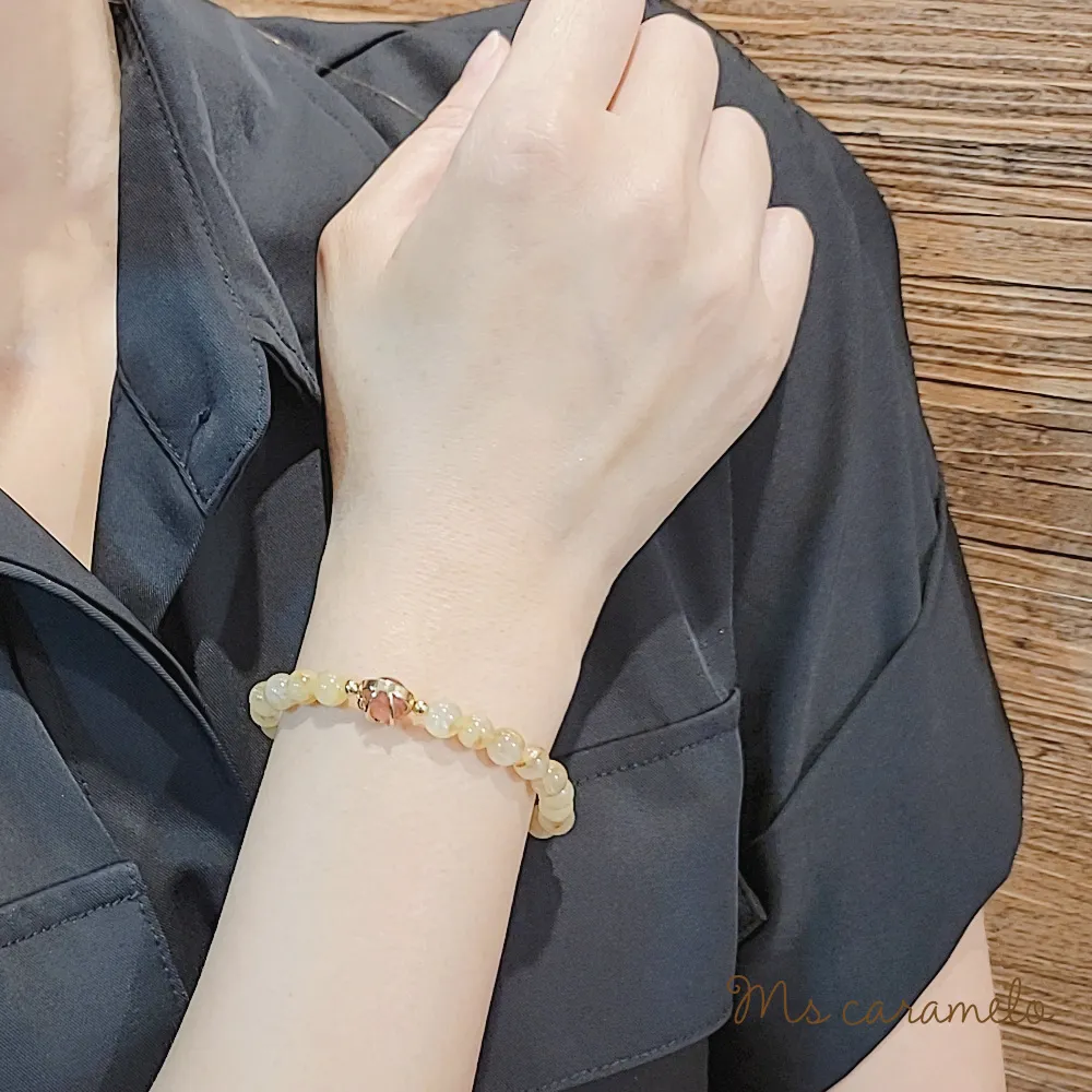 【焦糖小姐 Ms caramelo】藍水晶手鍊 10月誕生石 (K白款) 歷史價格詳細信息