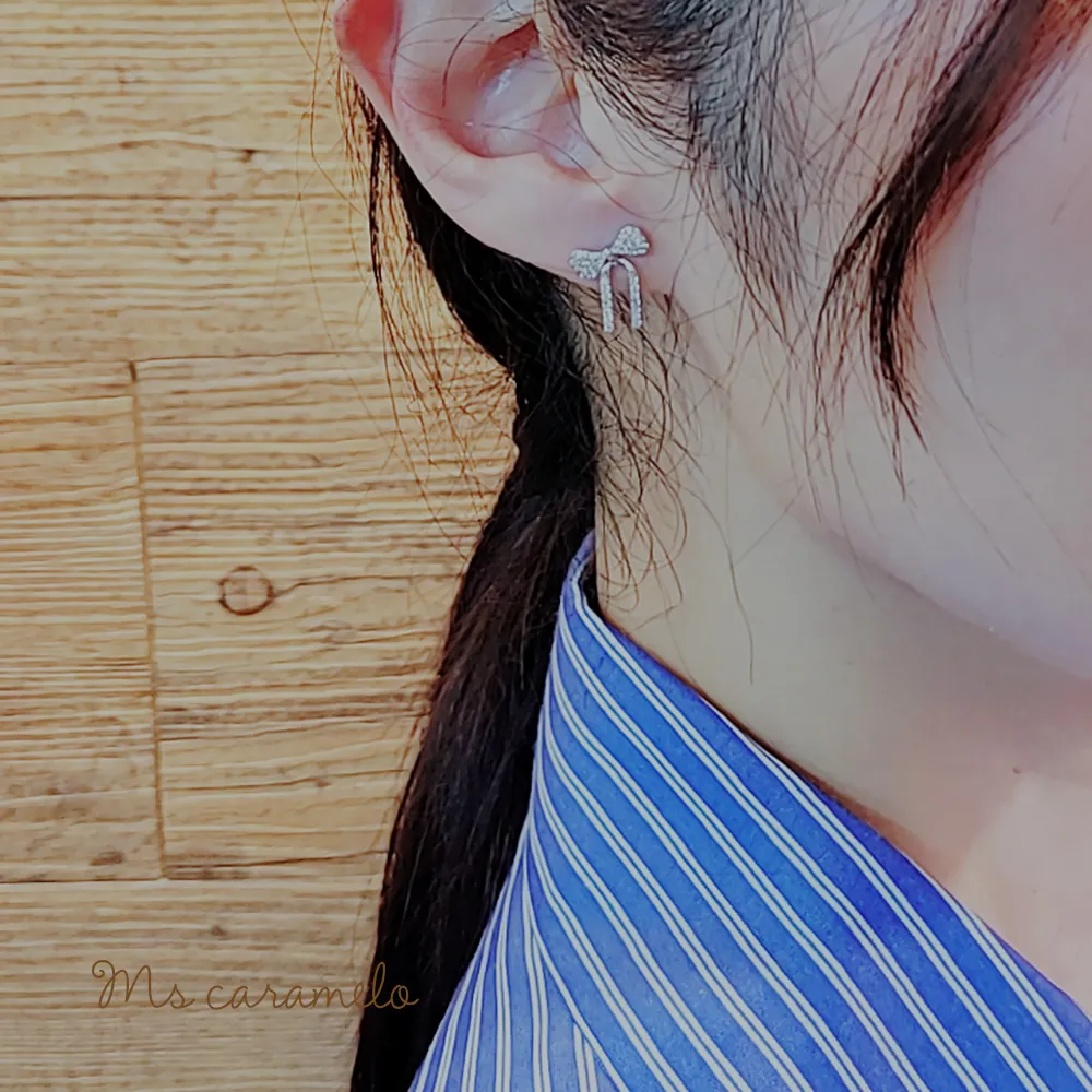 【焦糖小姐 Ms caramelo】925純銀鍍K白 鋯石耳環 貝珠耳環 歷史價格詳細信息