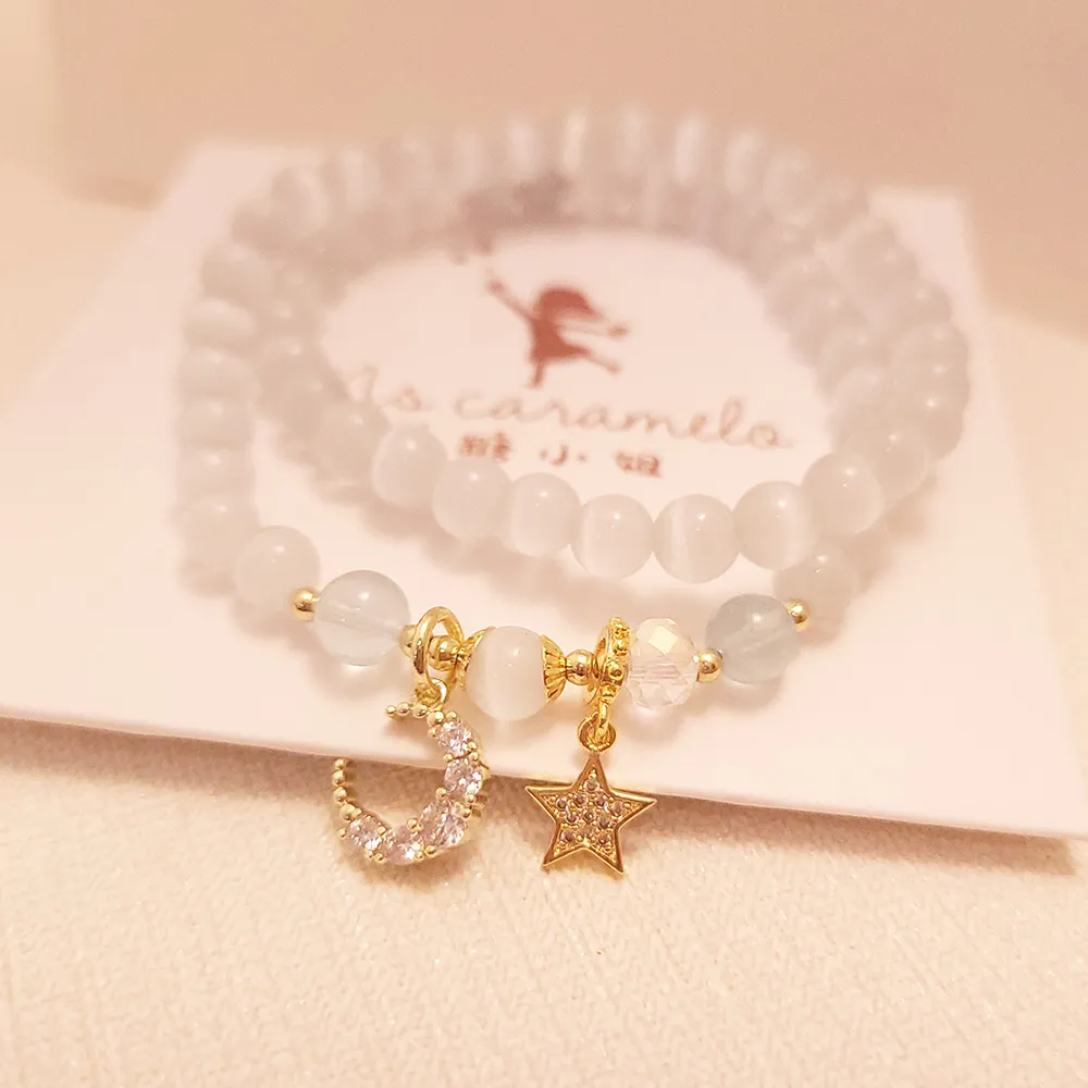 【焦糖小姐 Ms caramelo】月亮 鋯石手鍊 歷史價格詳細信息