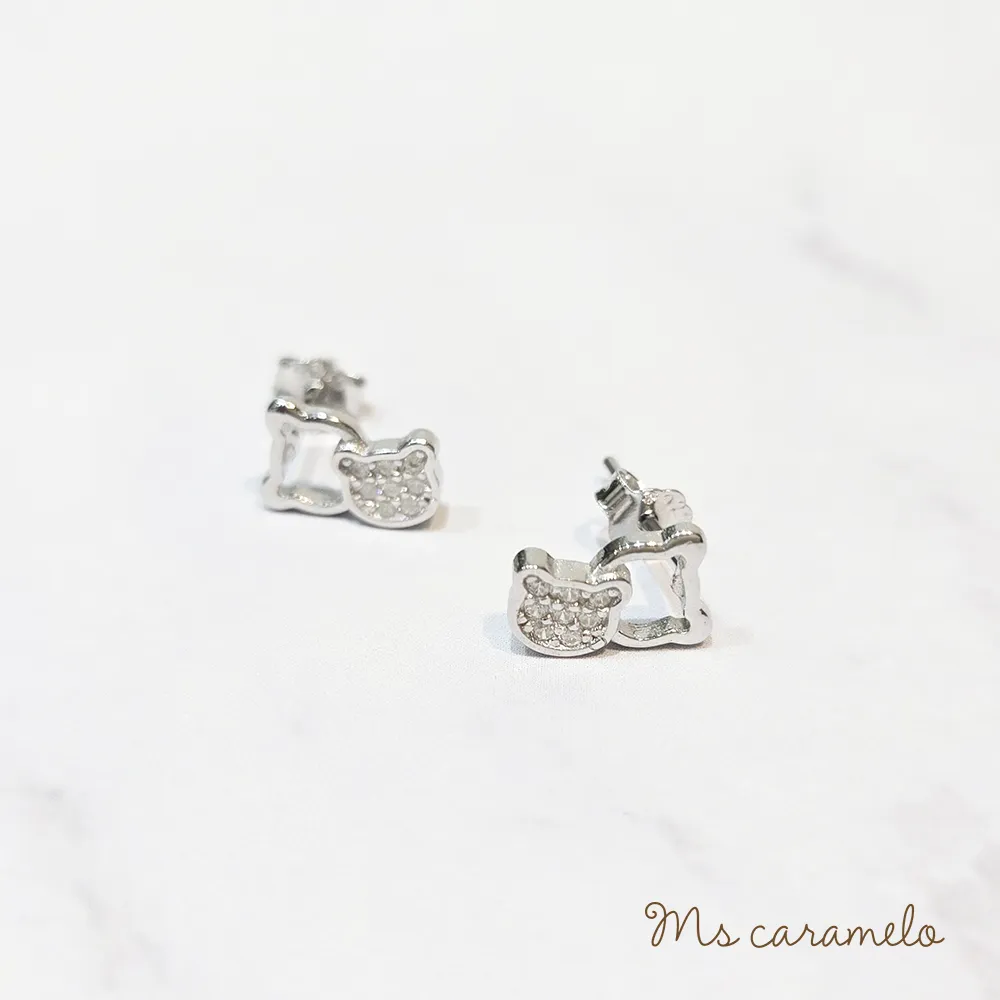 【焦糖小姐 Ms caramelo】925純銀 鋯石耳環 歷史價格詳細信息