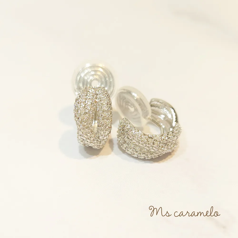 【焦糖小姐 Ms caramelo】夾式 鋯石耳環 歷史價格詳細信息