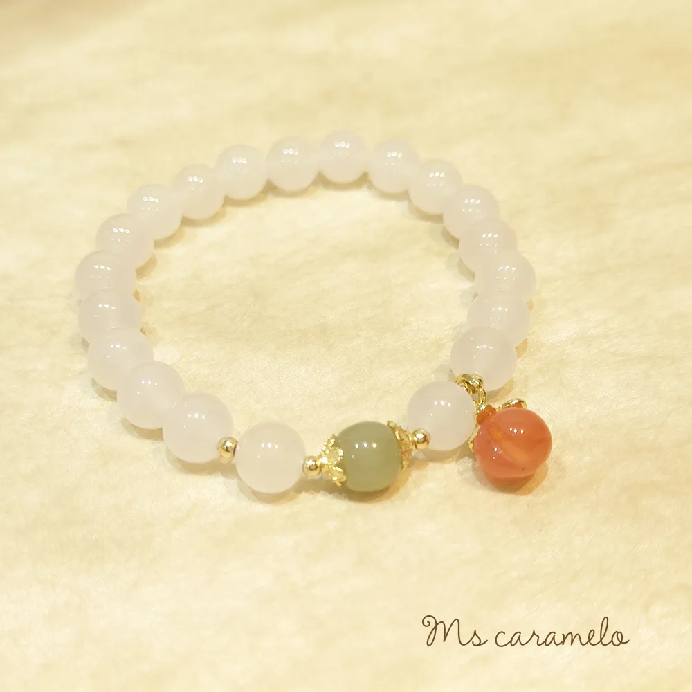 白瑪瑙水晶手鏈女ins小眾輕奢復古招桃花粉晶貔貅手串送閨蜜禮物 歷史價格詳細信息