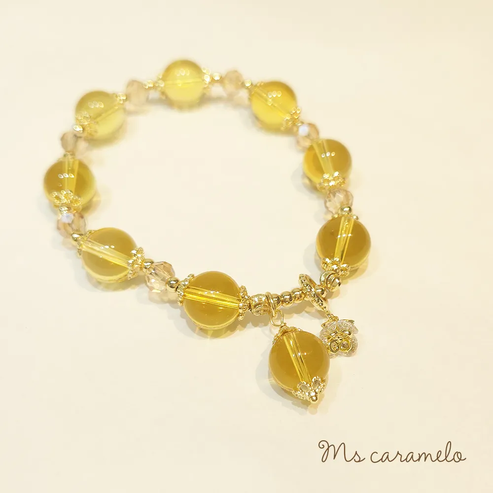 【焦糖小姐 Ms caramelo】藍水晶手鍊 10月誕生石 (K白款) 歷史價格詳細信息