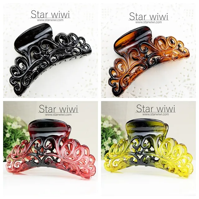 【Star wiwi】浪漫鏤空大鯊魚夾《髮飾 • 髮夾》《2入組》《灰彩款》 歷史價格詳細信息