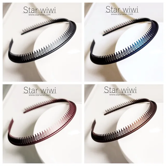 【Star wiwi】時尚風格齒梳髮箍《髮飾 • 髮箍》《2入組》《霧黑色》 歷史價格詳細信息