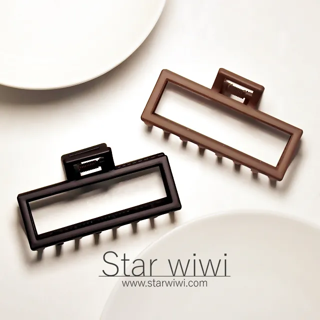 【Star wiwi】時尚簡約風格造型霧面大抓夾《2入組》《黑色》 ( 髮飾 髮夾 鯊魚夾 ) 歷史價格詳細信息