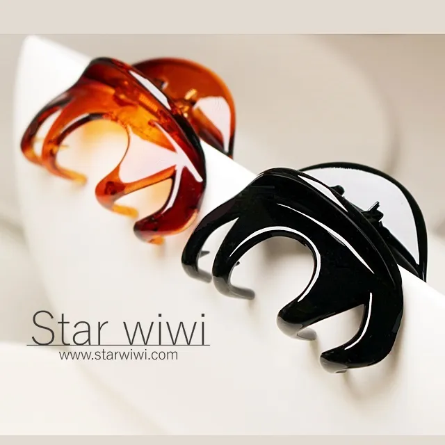 【Star wiwi】時尚風格造型香蕉夾《2入組》《琥珀棕色》 ( 髮飾 髮夾 ) 歷史價格詳細信息