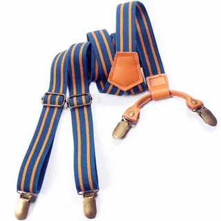 【拉福】四夾1.7cm牛皮背帶西裝吊帶(三色 可選色) 歷史價格詳細信息