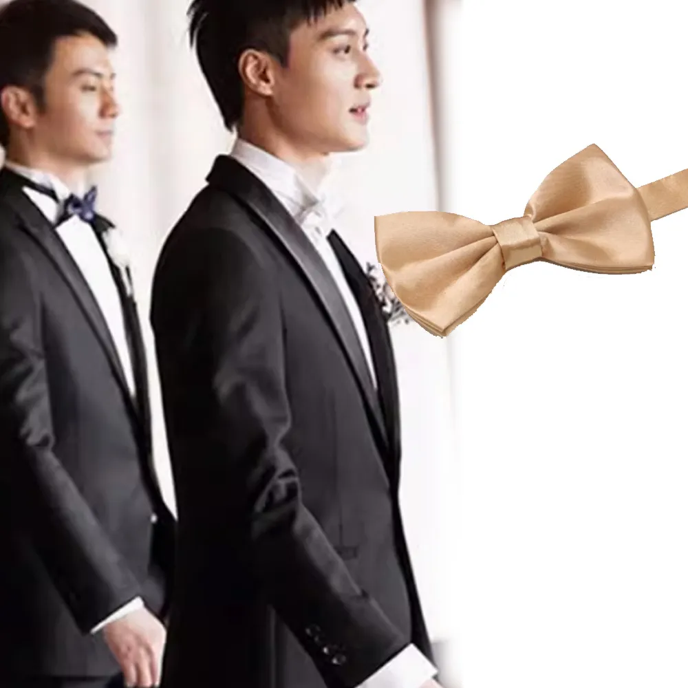 【拉福】金屬銀絲點點領結新郎結婚領結糾糾(兒童) 歷史價格詳細信息