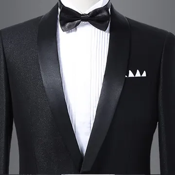 【拉福】亮絲高檔領結新郎結婚領結糾糾(黑銀絲系) 歷史價格詳細信息