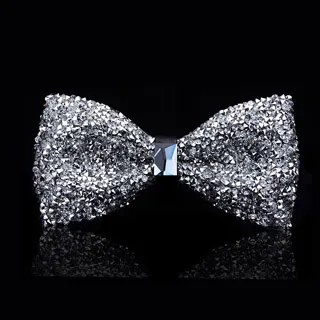 【拉福】閃鑽賽亞絨布領結新郎結婚領結糾糾 (黑色) 歷史價格詳細信息