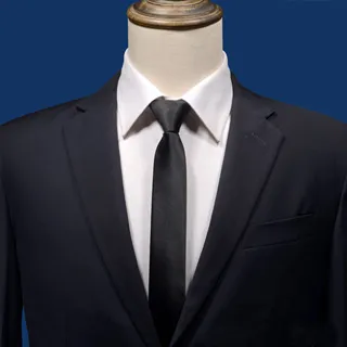 【拉福】兒童領帶6cm窄版領帶拉鍊領帶(漸變藍) 歷史價格詳細信息