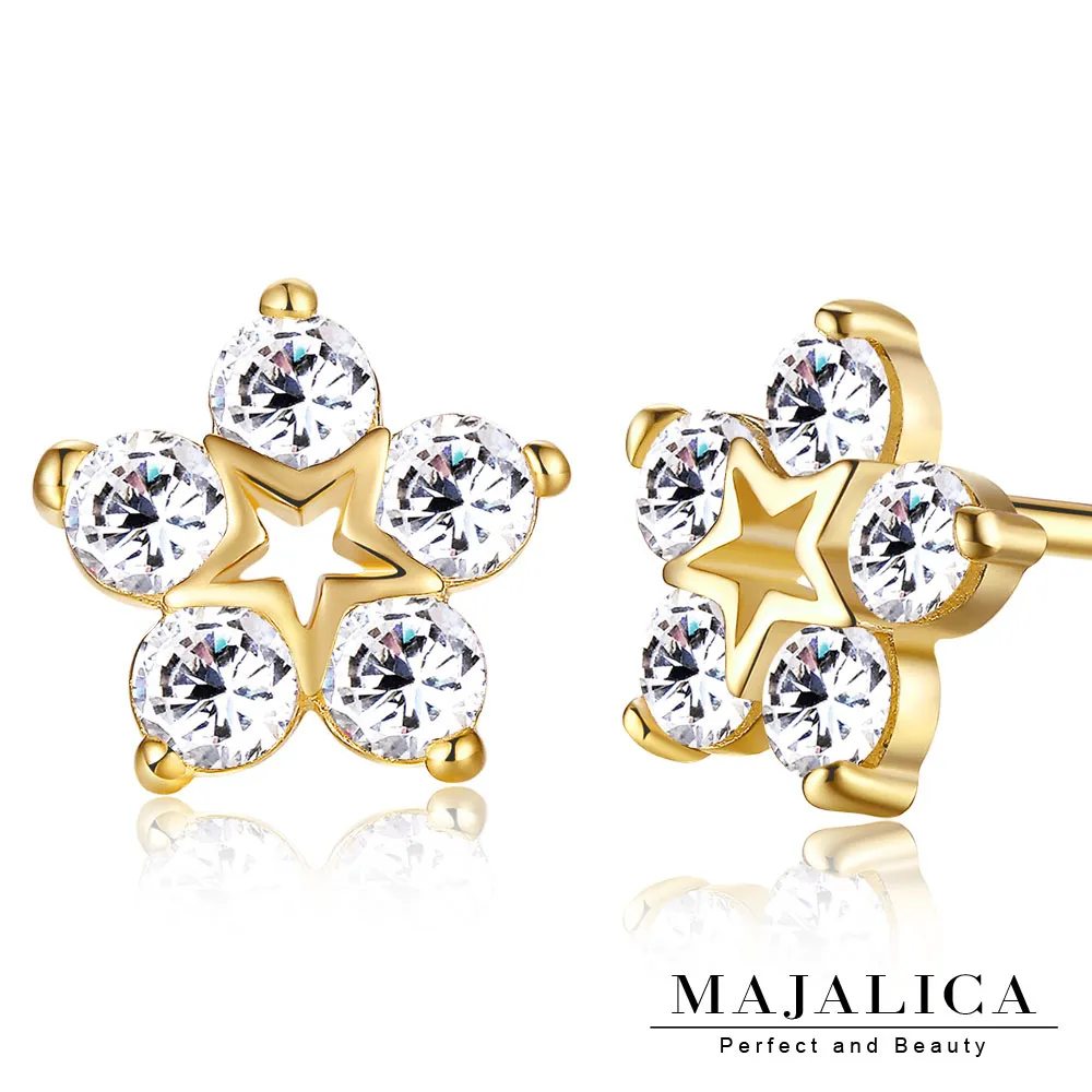 Majalica 925純銀耳環 閃爍光芒PF6109擬真鑽 0.5克拉 純銀耳環 歷史價格詳細信息